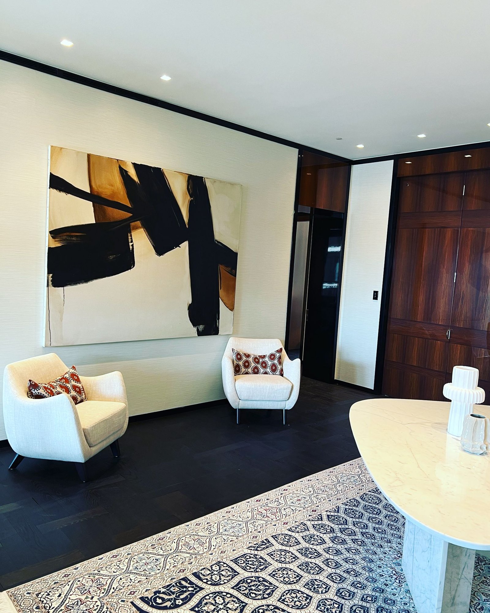 Geometric feature wall London